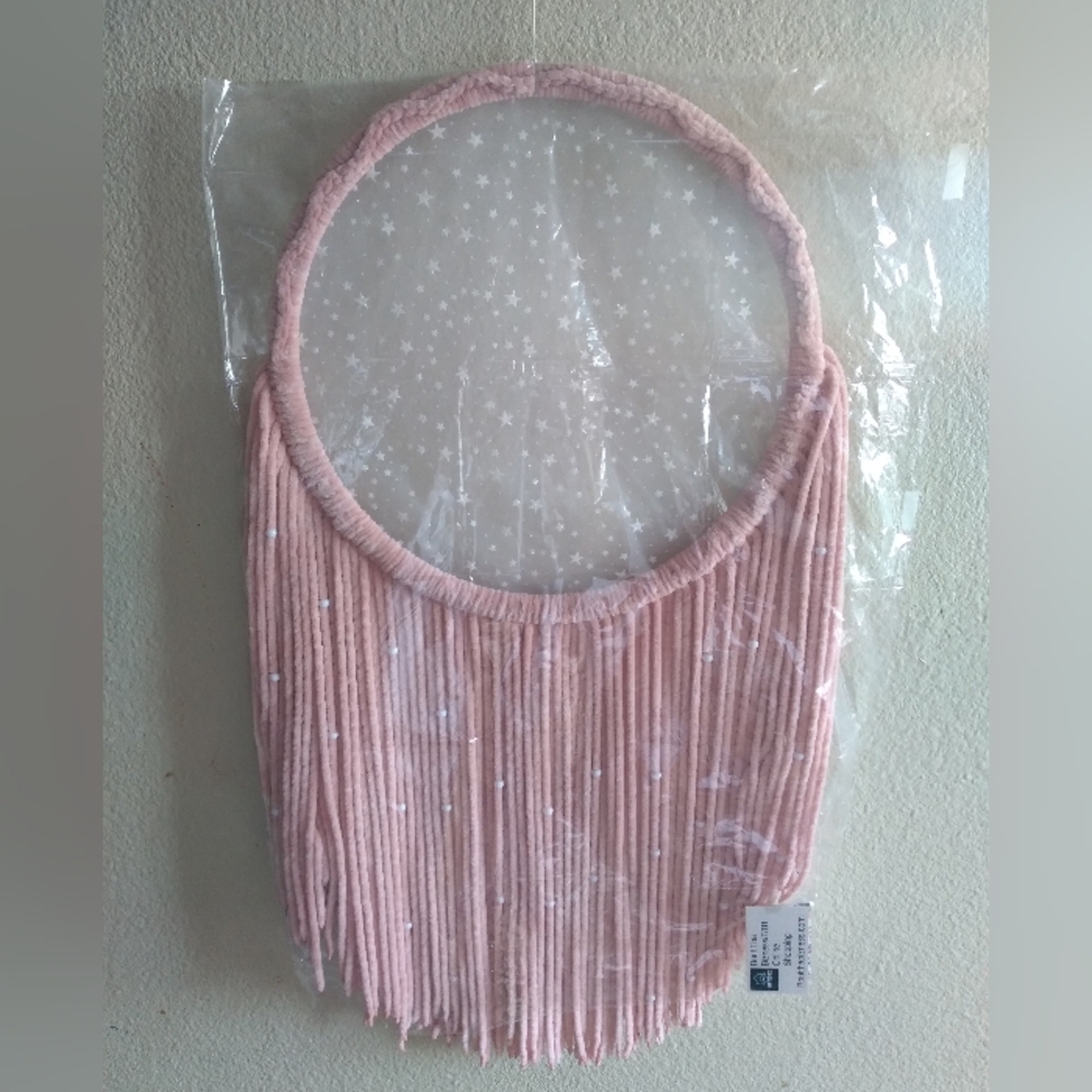 Pink & White Star Dreamcatcher